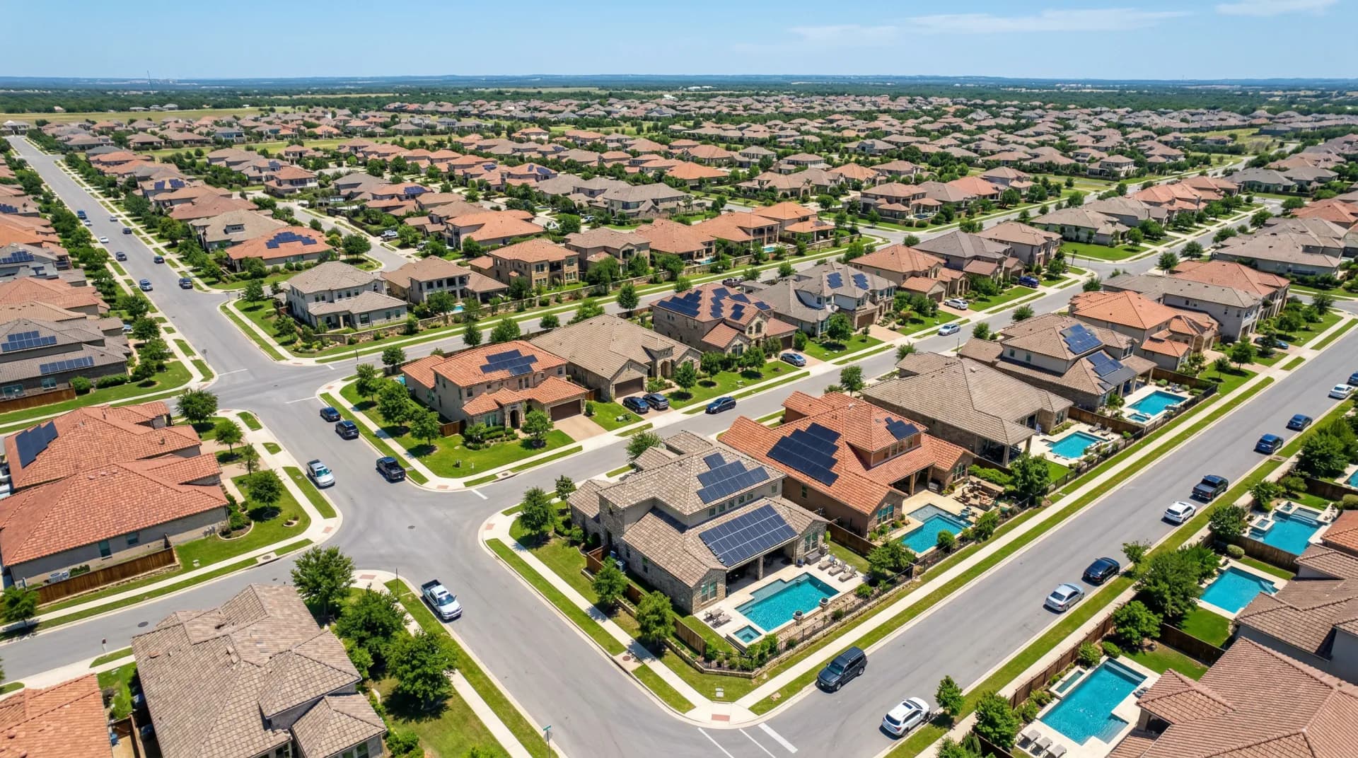 Side-by-side comparison of solar installations across Texas homes