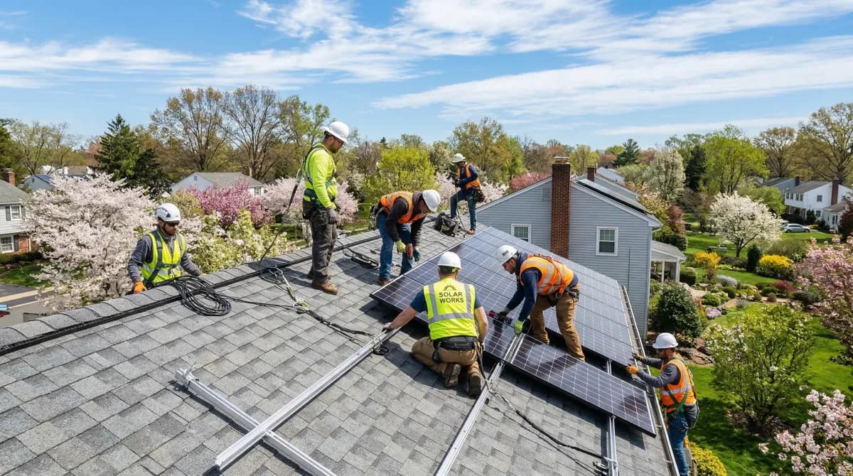 Calendar with solar installation timeline