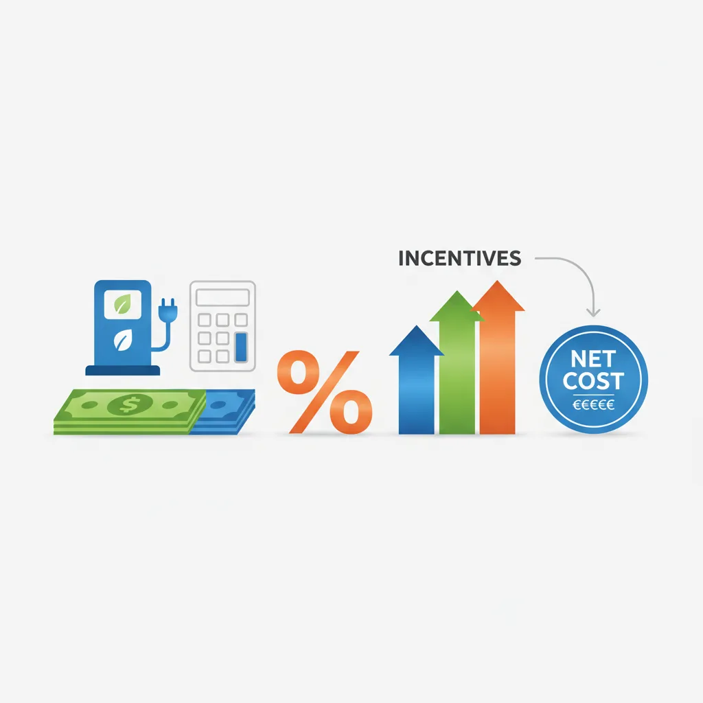 Commercial EV charger cost calculator illustration