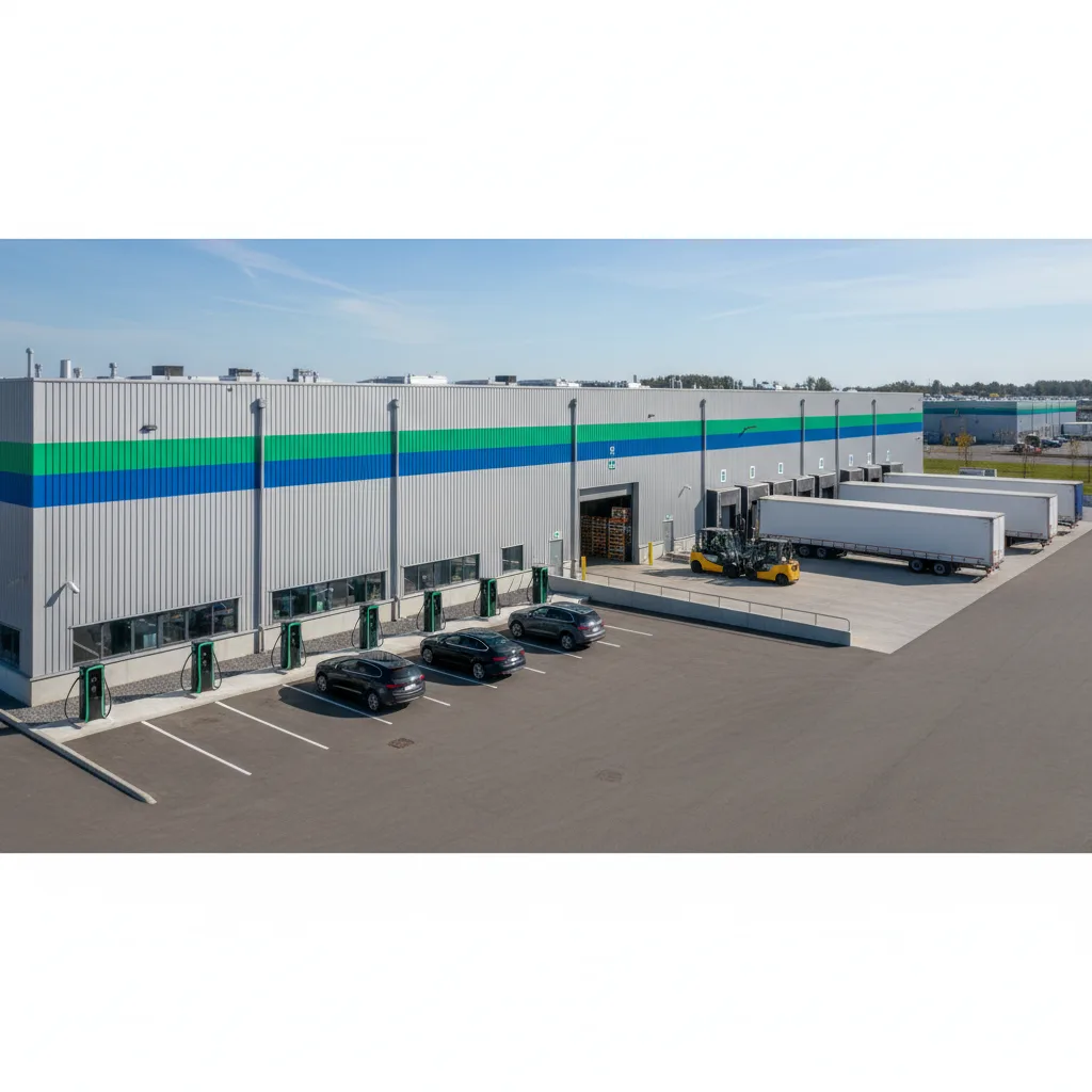 Commercial solar installation on large building rooftop