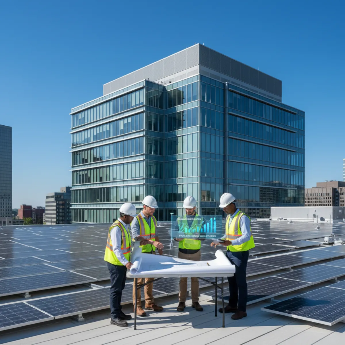 Commercial solar IRR calculator showing 25-year cash flow projections