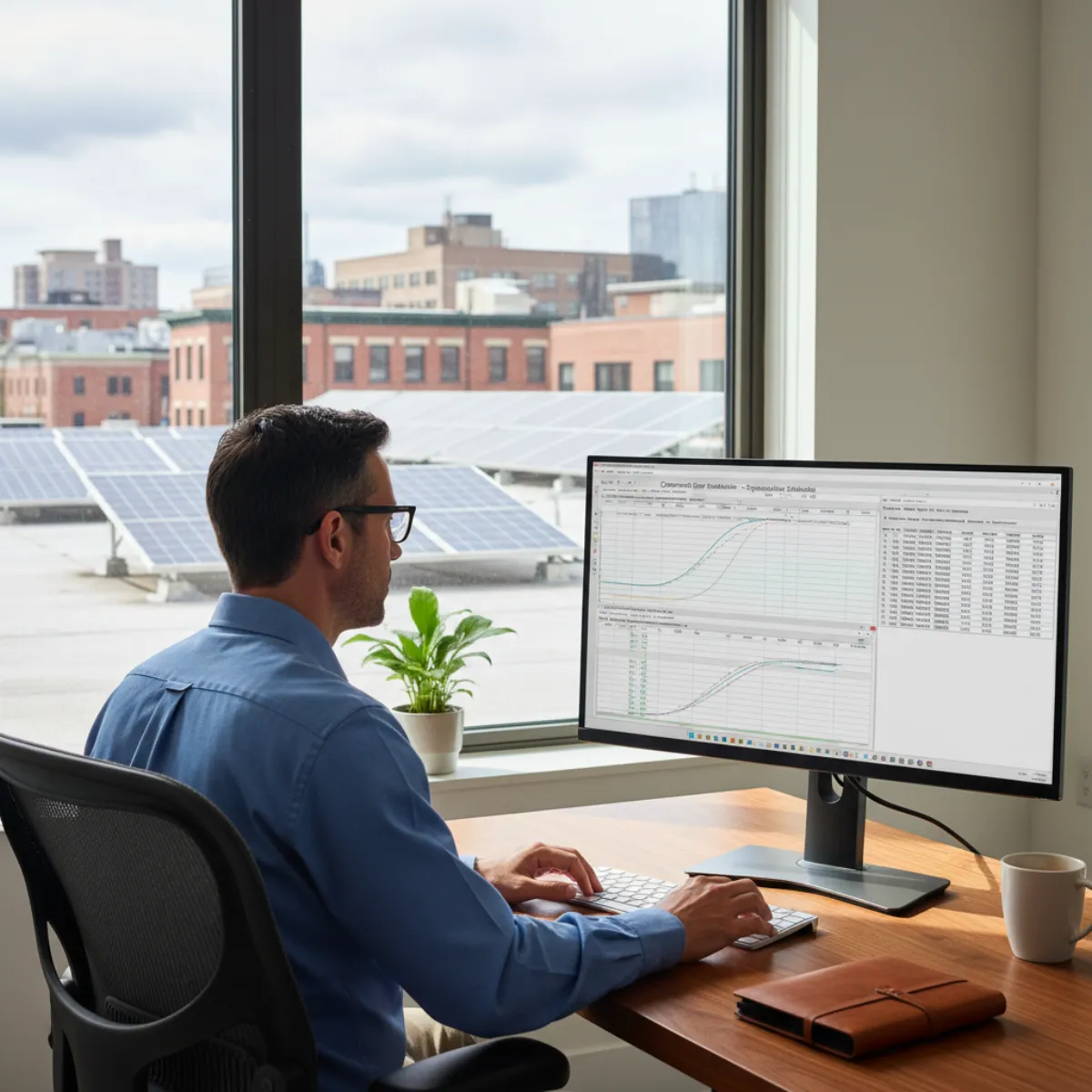 Commercial solar MACRS depreciation schedule showing year-by-year deductions