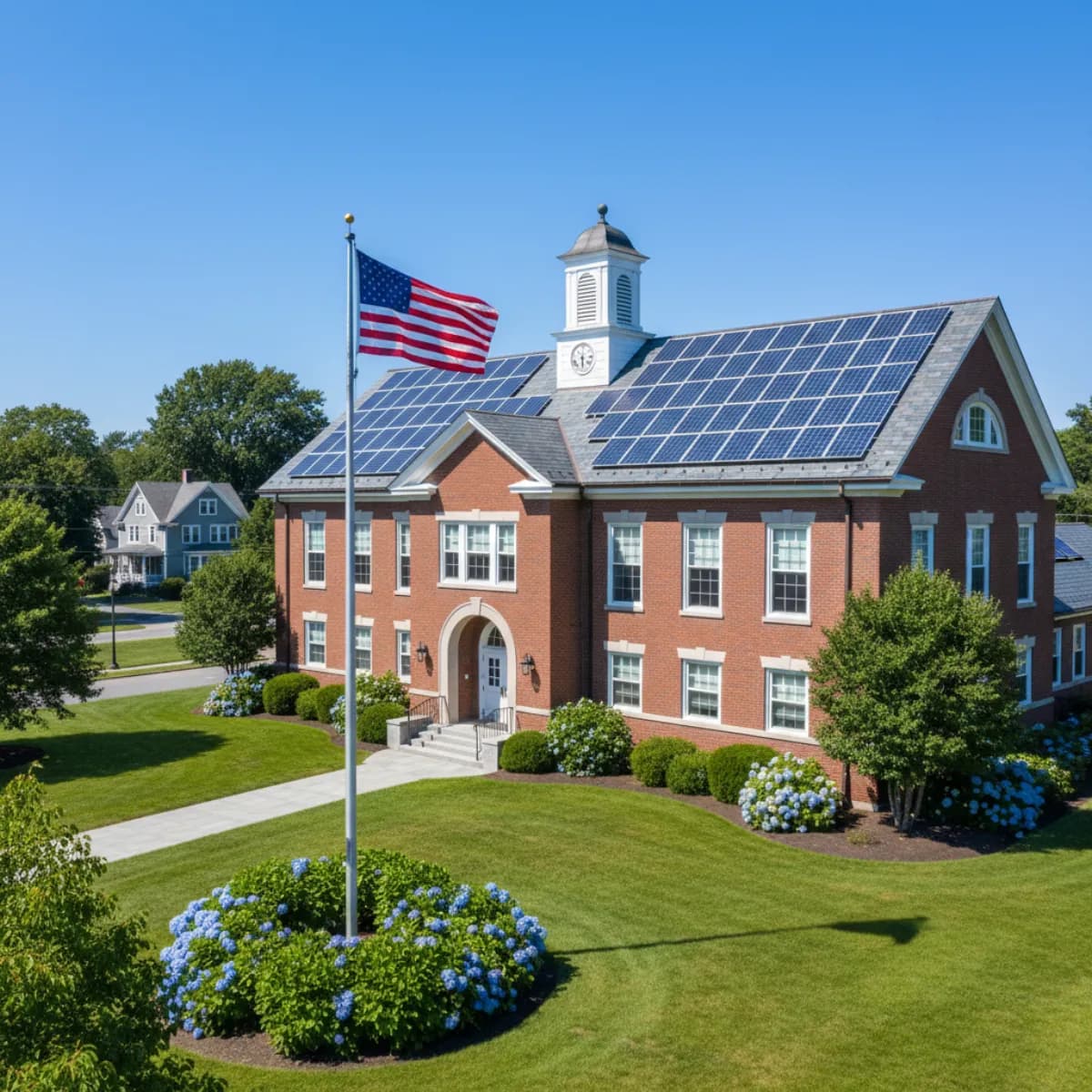Solar installation on a Massachusetts school building using Direct Pay ITC