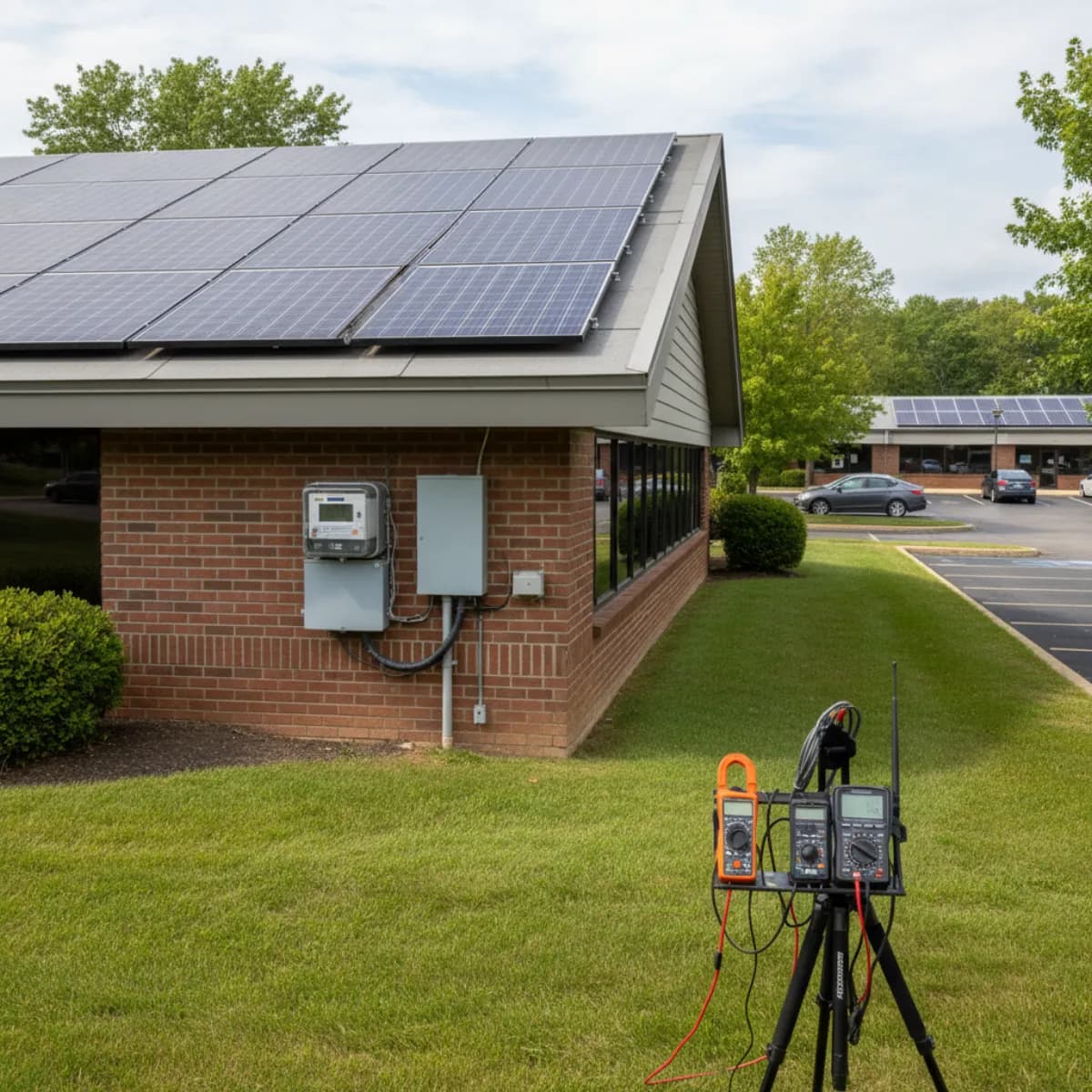 Mid-size commercial solar installation in Connecticut with net metering