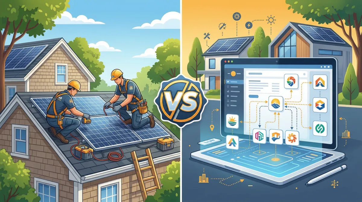 NuWatt direct installer vs Palmetto marketplace model comparison