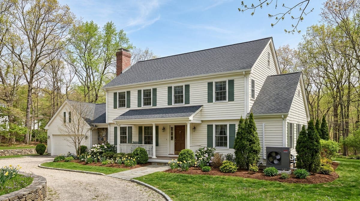 Connecticut home with a cold-climate heat pump and existing backup heating equipment