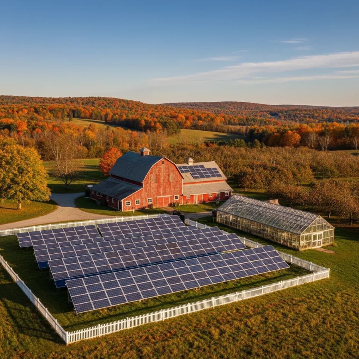Connecticut nursery, dairy barn, and vineyard with on-site solar — USDA REAP grant eligible project