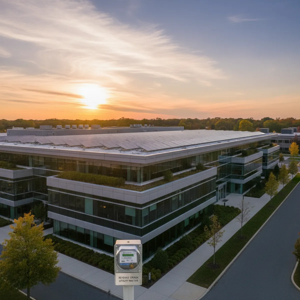 Connecticut commercial rooftop solar under NRES tariff with utility meter