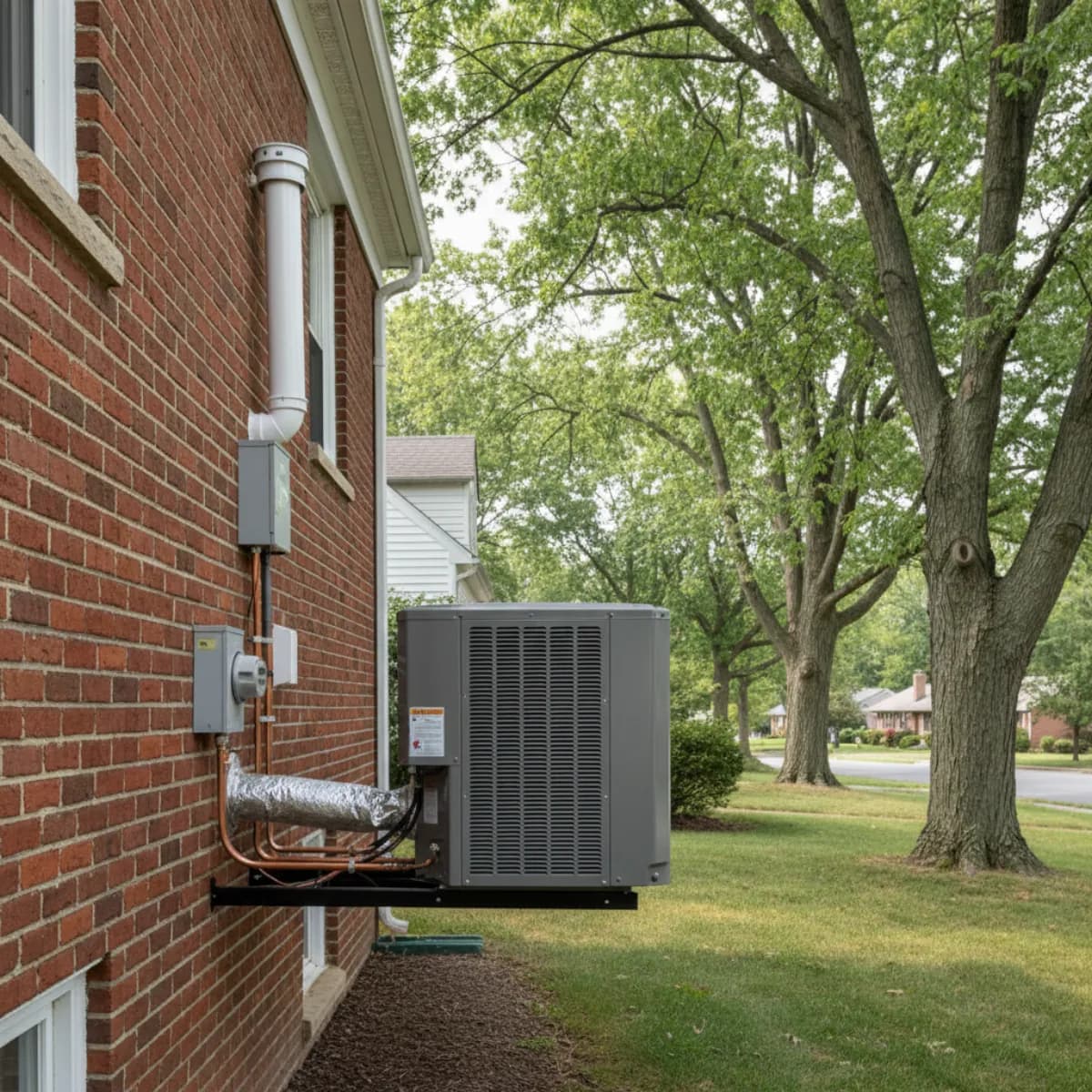 Bosch IDS 2.0 heat pump alongside a gas furnace in NJ