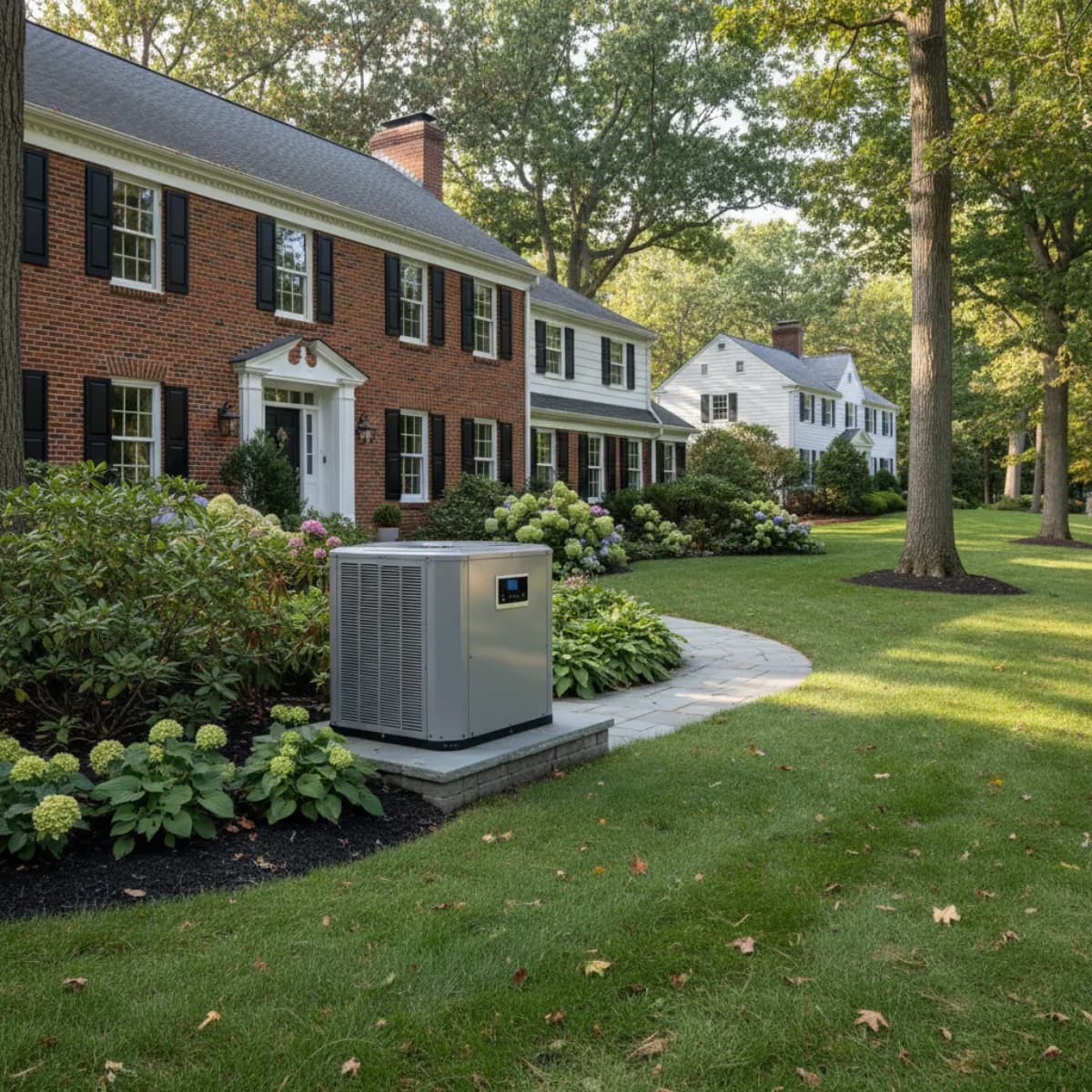 Carrier Greenspeed heat pump on a Massachusetts Colonial