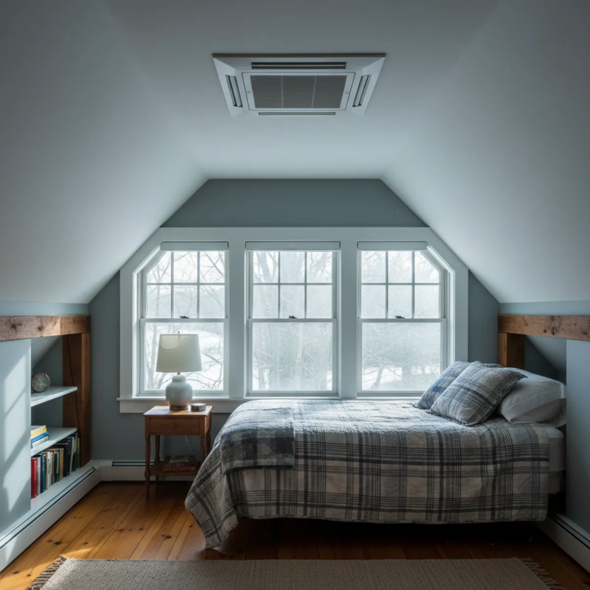 Fujitsu Halcyon XLTH heat pump installed on a Massachusetts home