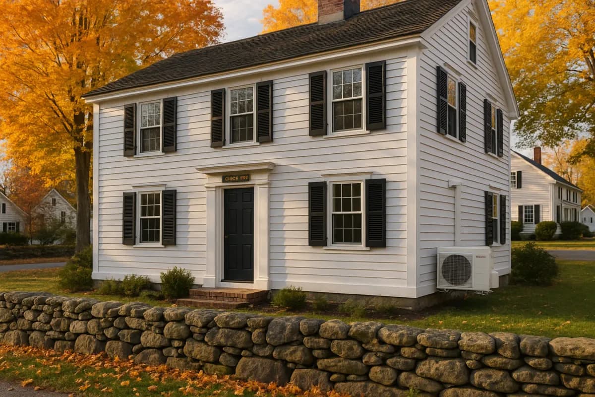 Historic New England home with ductless heat pump