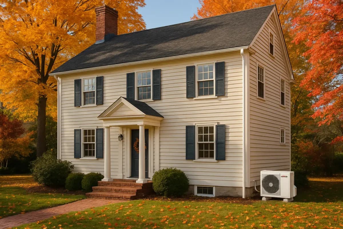 Pre-1950 home with modern heat pump