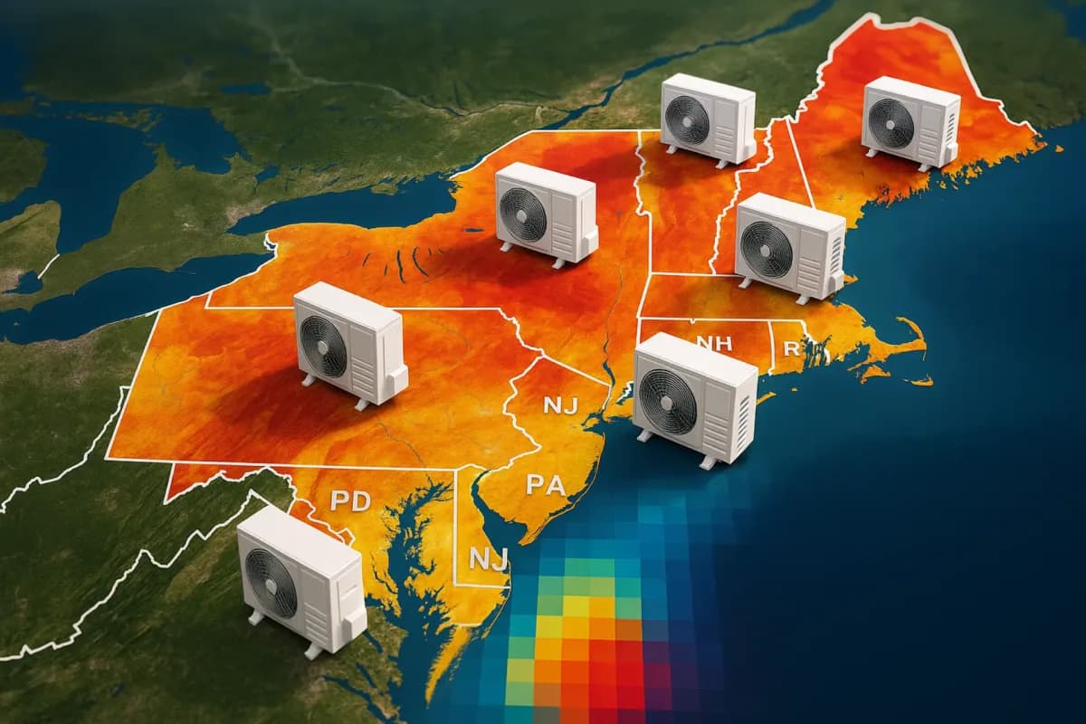 Map showing heat pump ROI across states