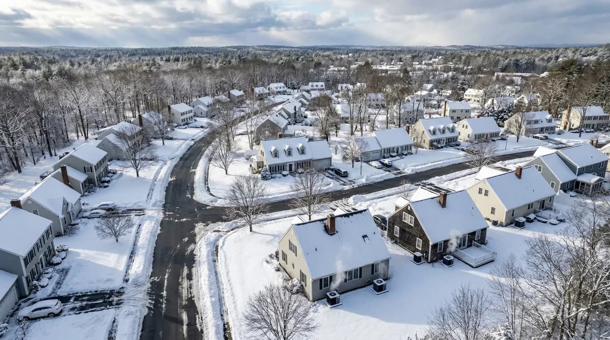 Massachusetts winter weather conditions affecting heat pump defrost cycles
