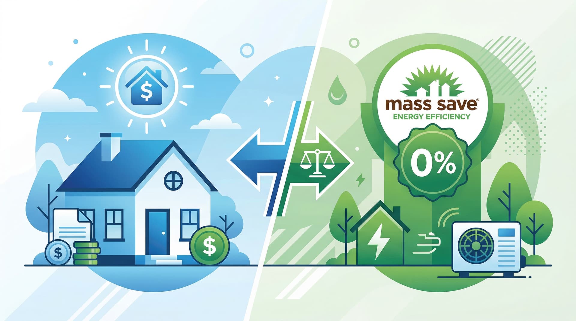 HELOC vs HEAT Loan comparison — when to choose each financing option for heat pumps in Massachusetts