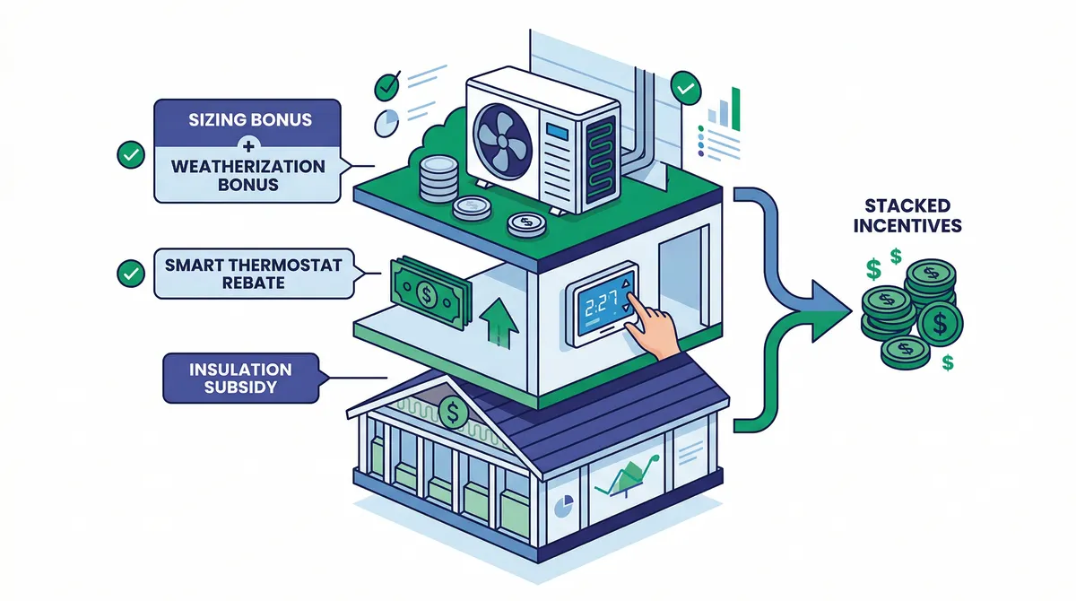 Mass Save incentive stack for Unitil customers including insulation and smart thermostat