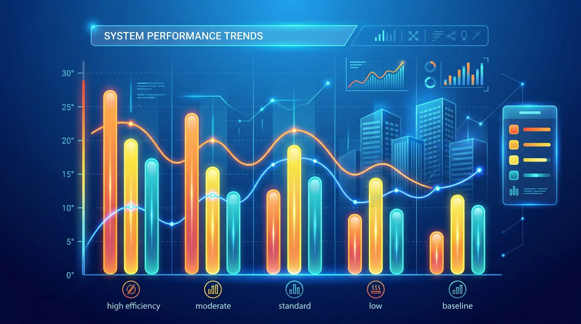 Cold-climate heat pump performance data showing COP at various outdoor temperatures