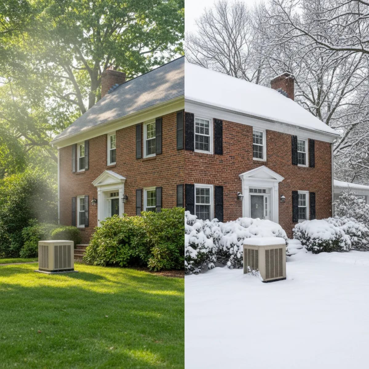 Heat pump electric bill comparison chart showing low summer and high winter costs in Massachusetts