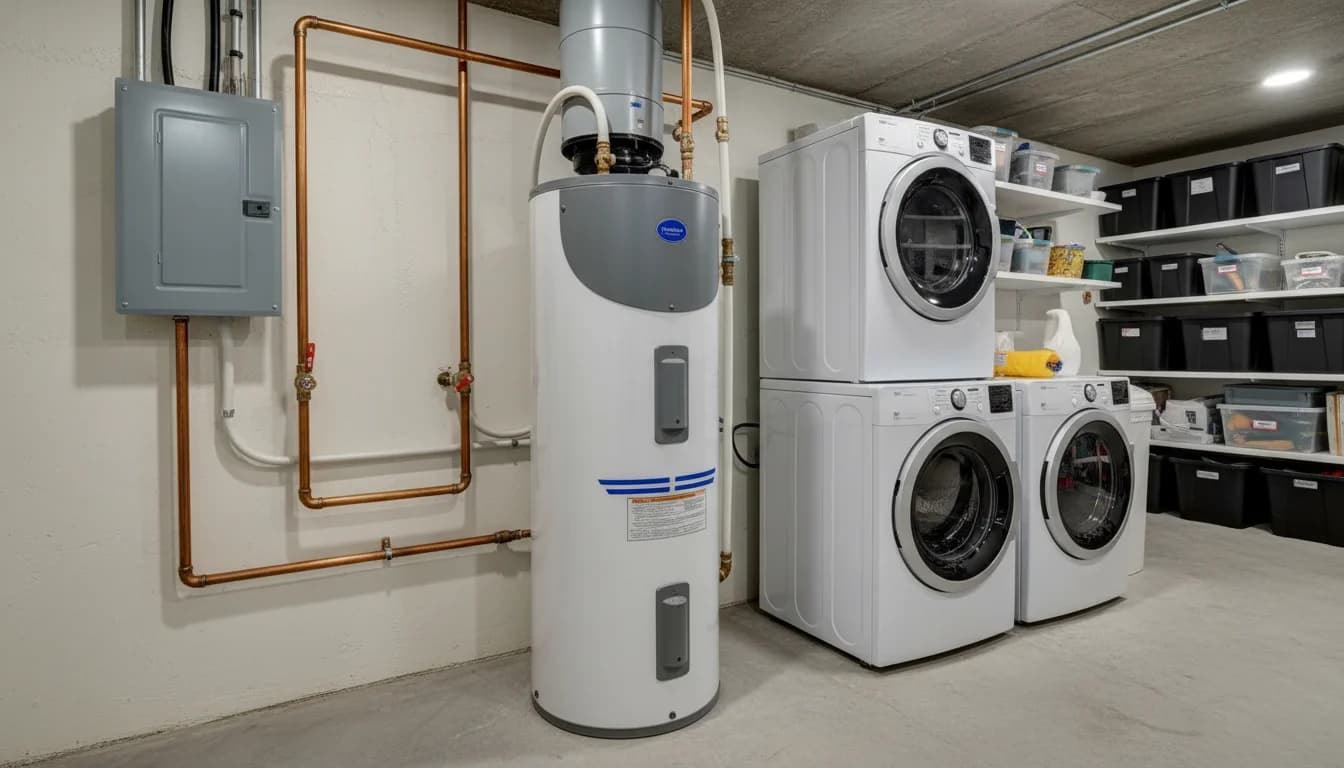 Heat pump water heater installation with Mass Save rebate in Massachusetts