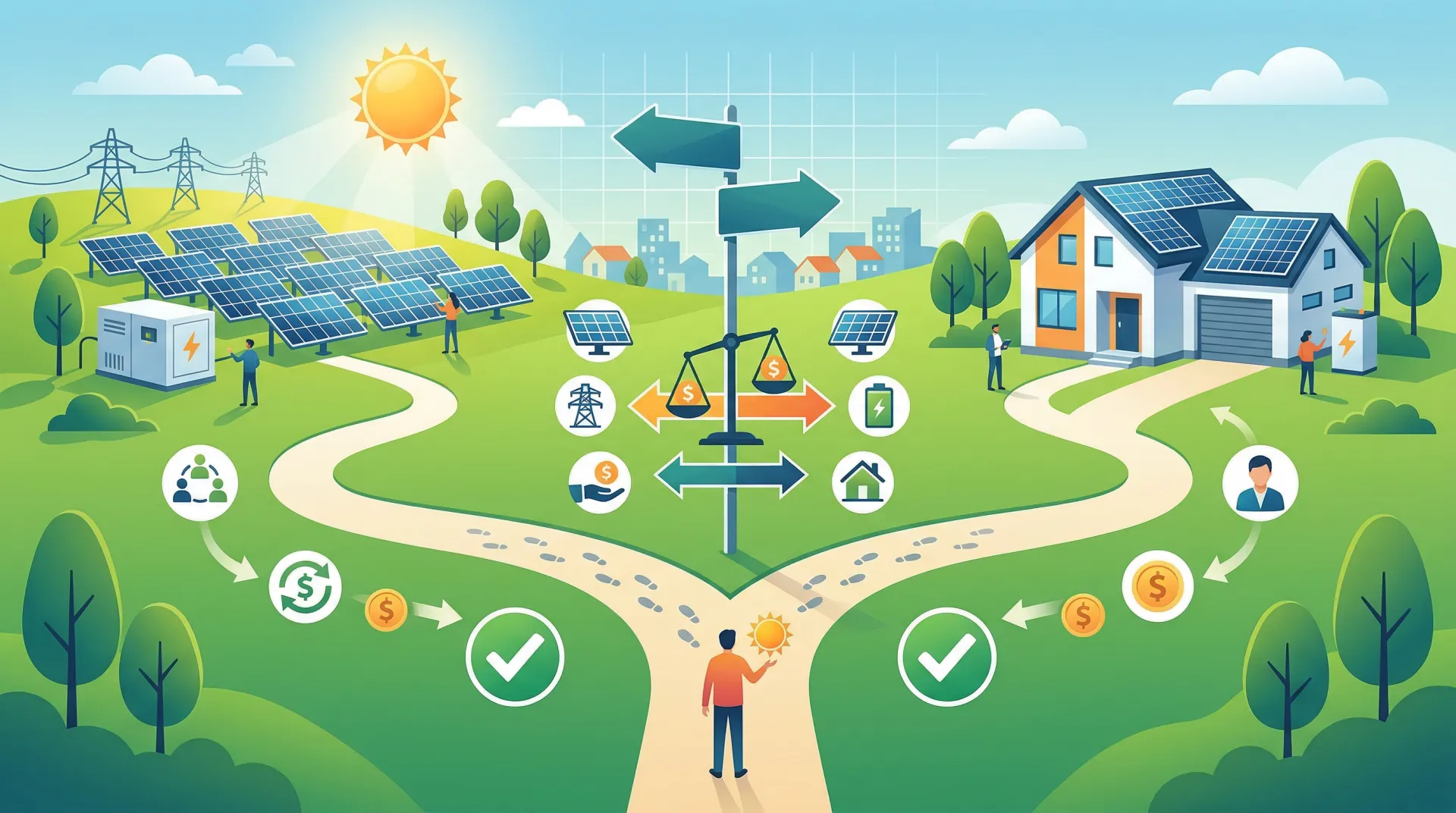 Choosing between community solar and rooftop solar in Massachusetts