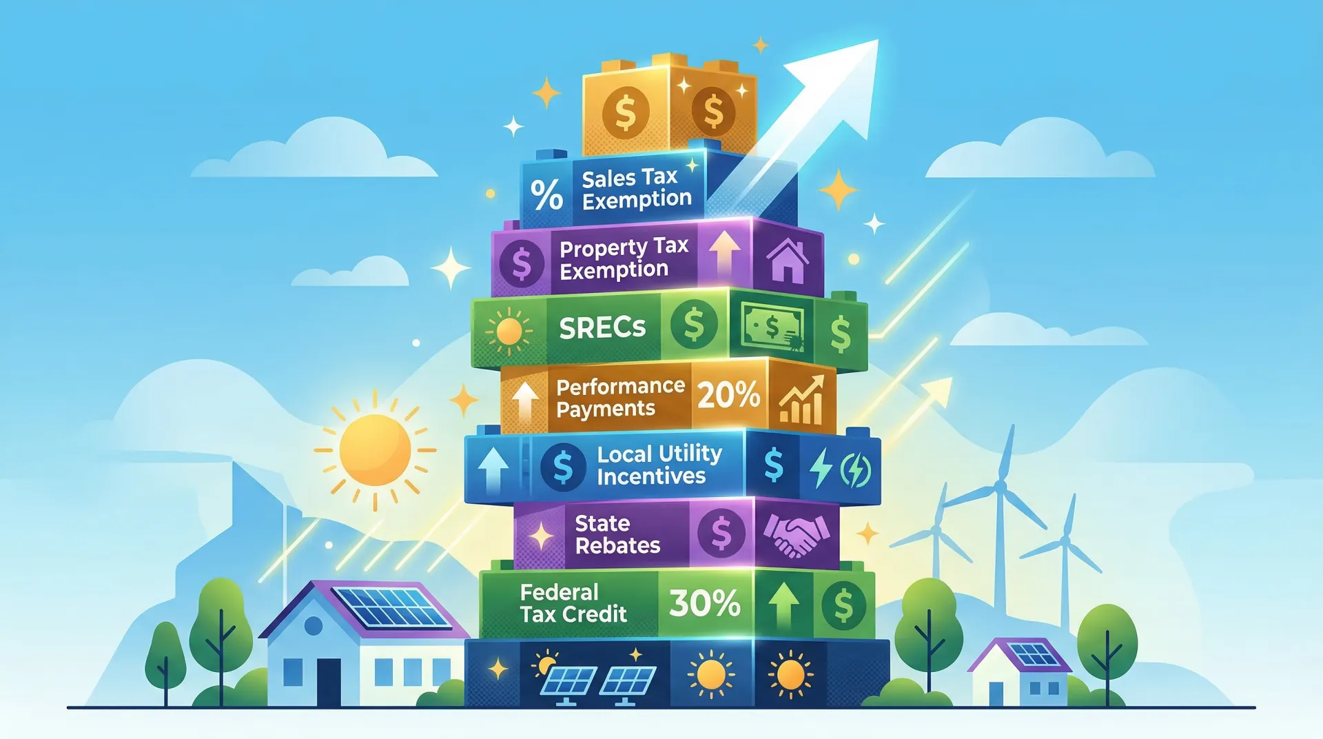 Stacking multiple solar incentive programs in Massachusetts