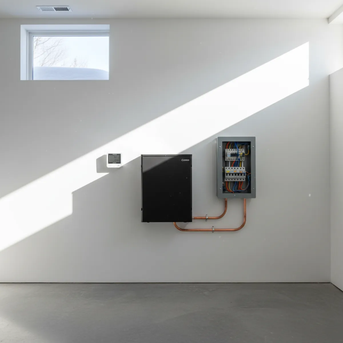 Home battery installed in a conditioned Massachusetts basement during a winter cold snap — thermal management and charging performance