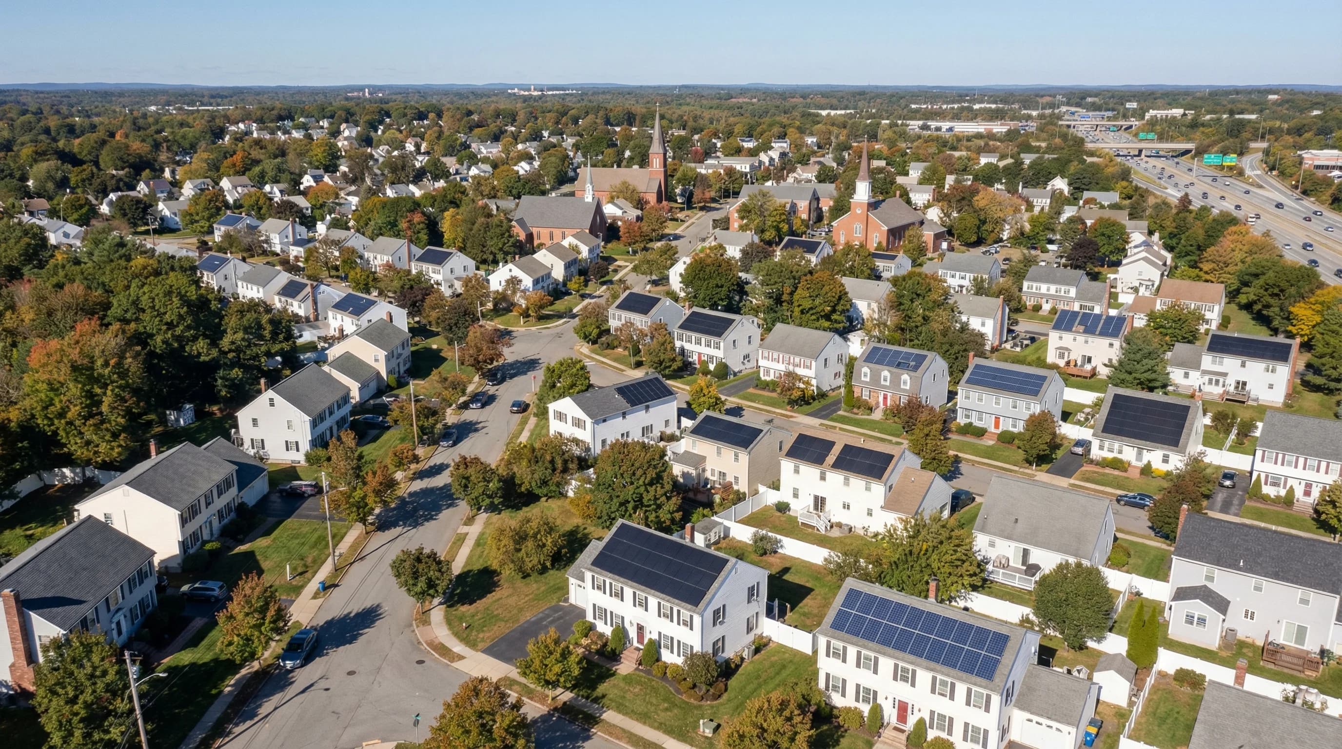Solar panels in Braintree, Massachusetts — Braintree Electric Light Department service area