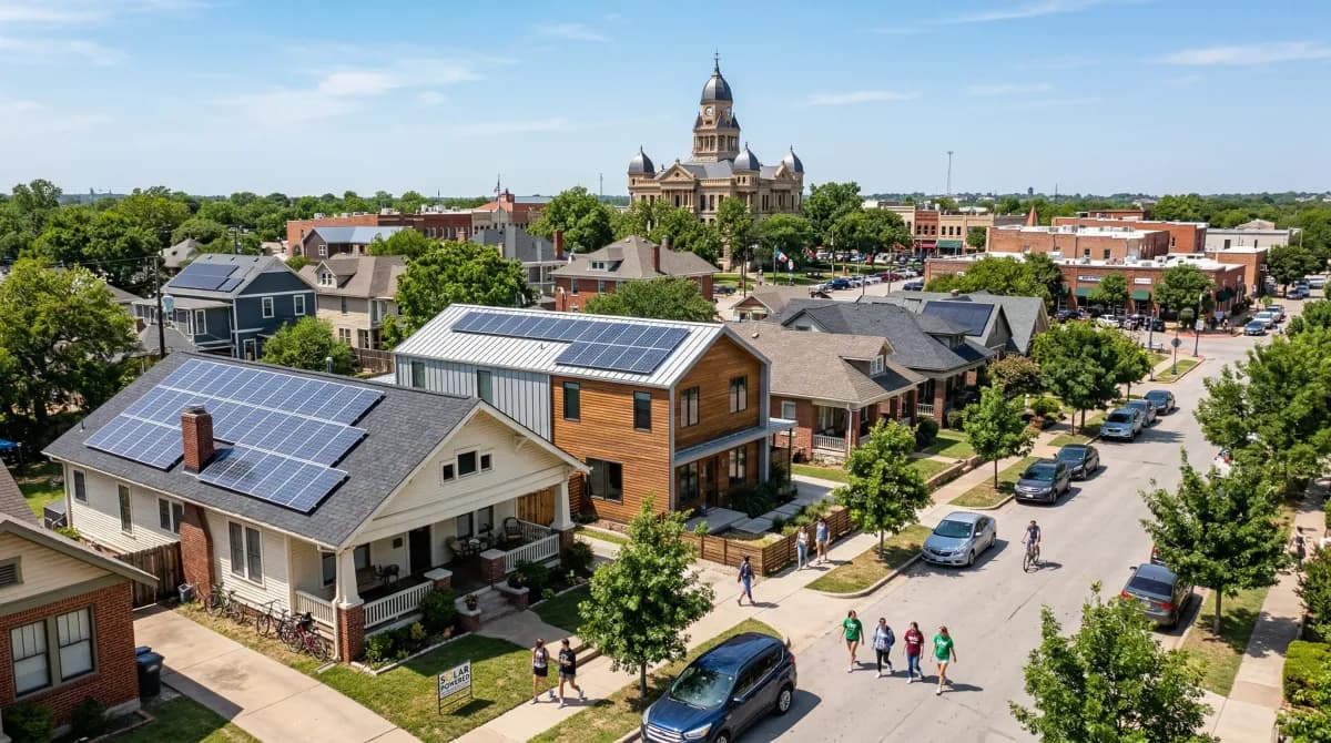 Solar panels in Denton, Texas — Denton Municipal Electric service area