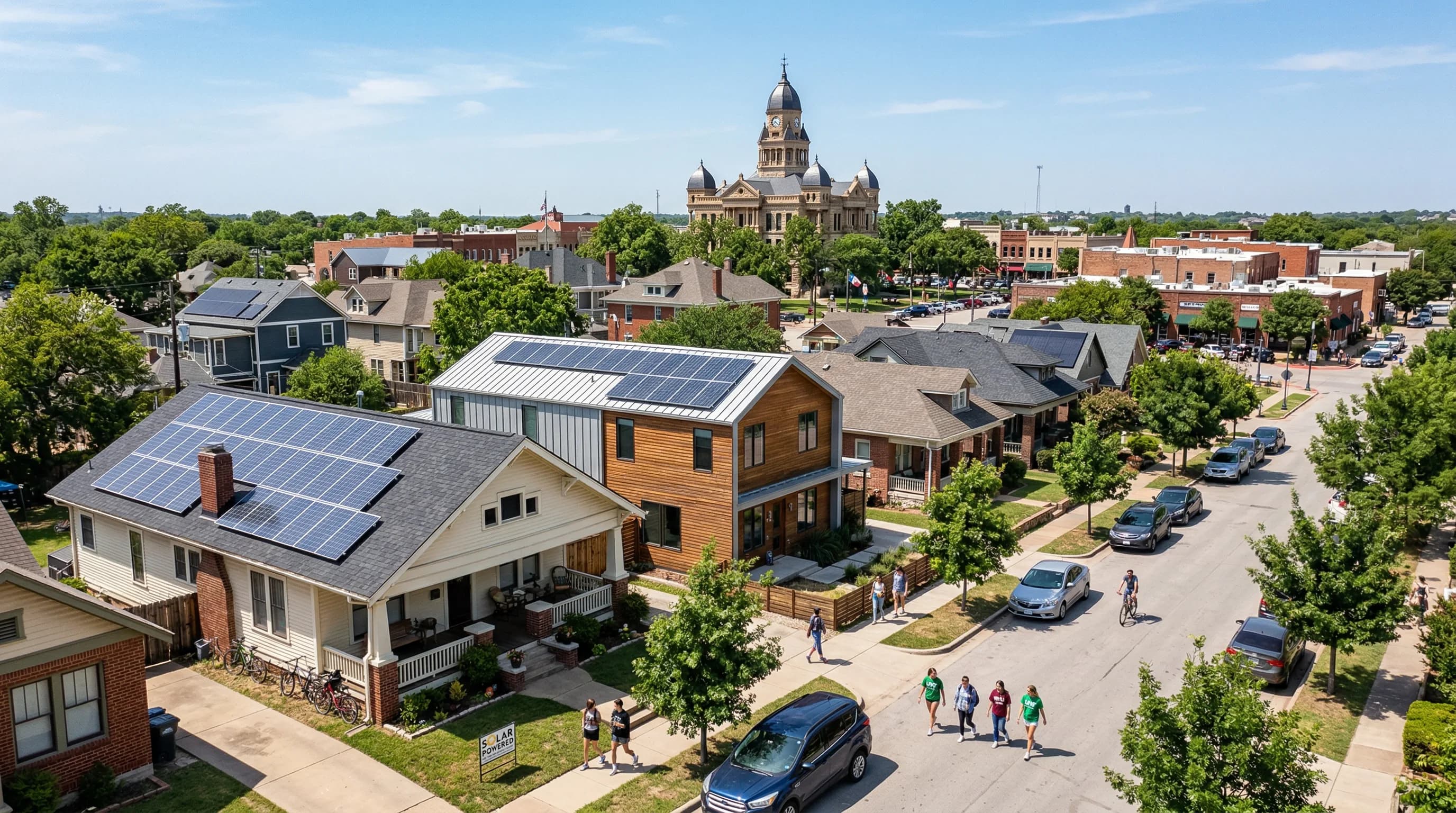 Solar panels in Denton, Texas — Denton Municipal Electric service area