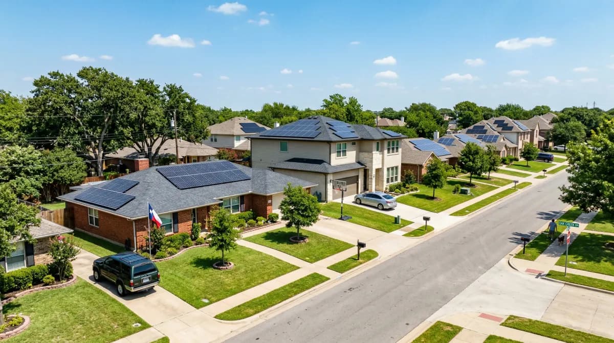 Solar panels in Garland, Texas — Garland Power & Light service area
