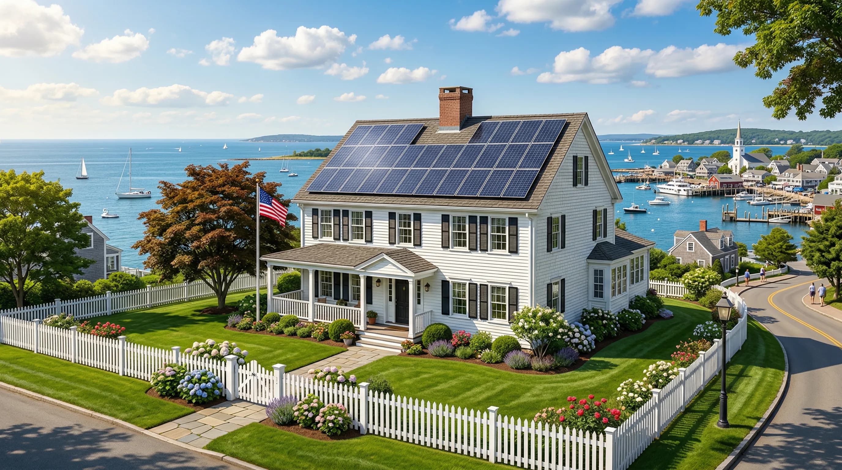 Solar panels in Hingham, Massachusetts — Hingham Municipal Lighting Plant service area