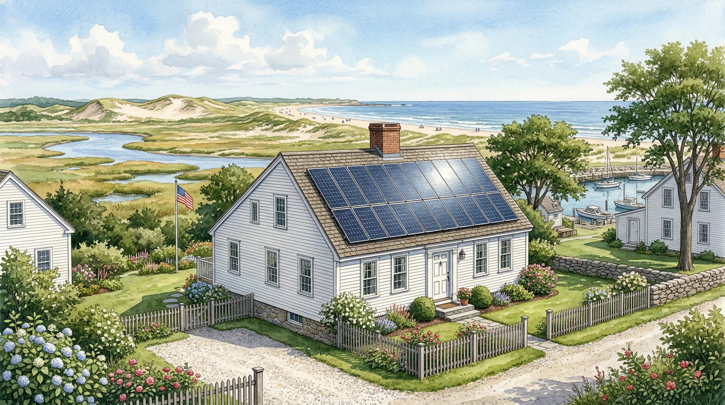 Solar panels in Ipswich, Massachusetts — Ipswich Municipal Light Department service area