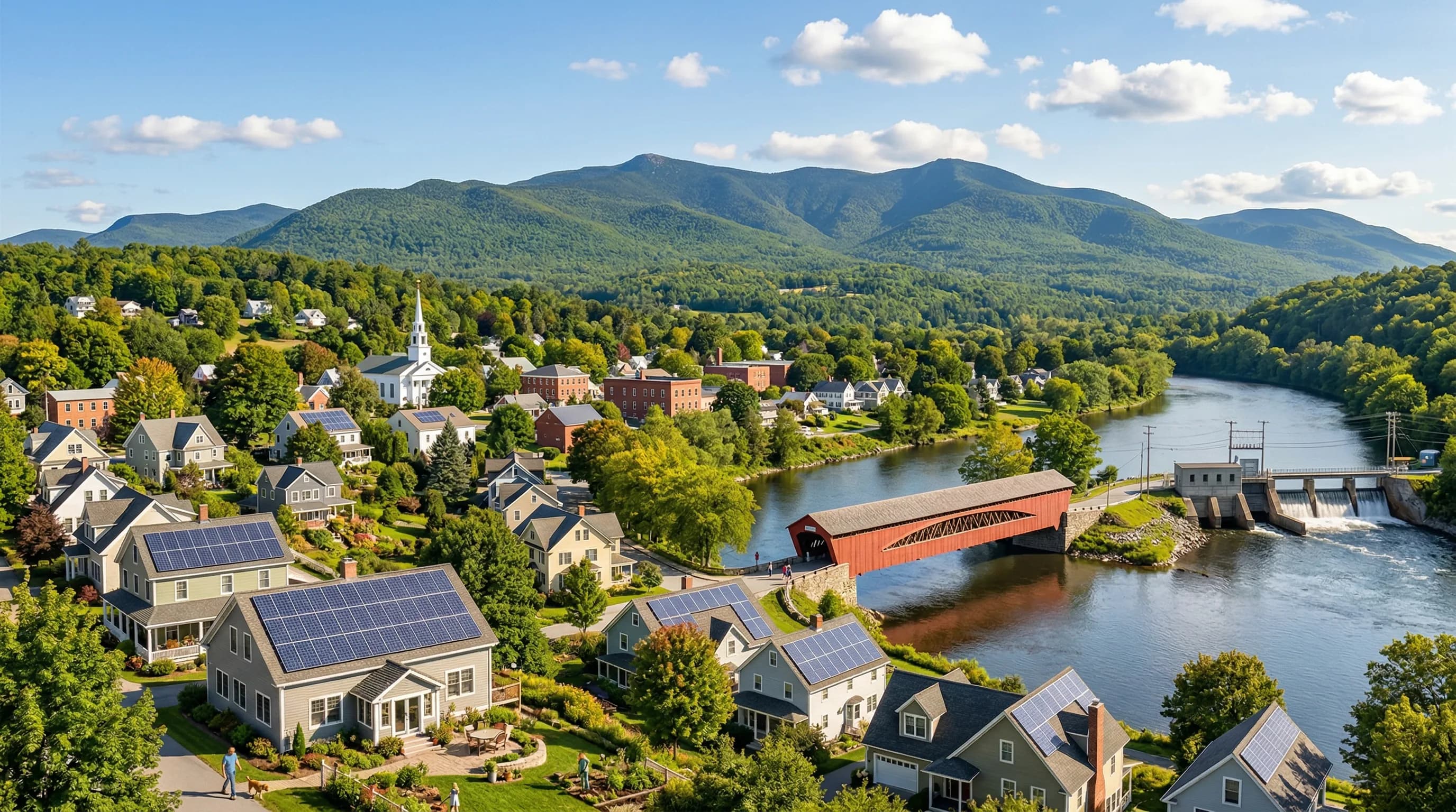 Solar panels in Morrisville, Vermont — Morrisville Water & Light Department service area