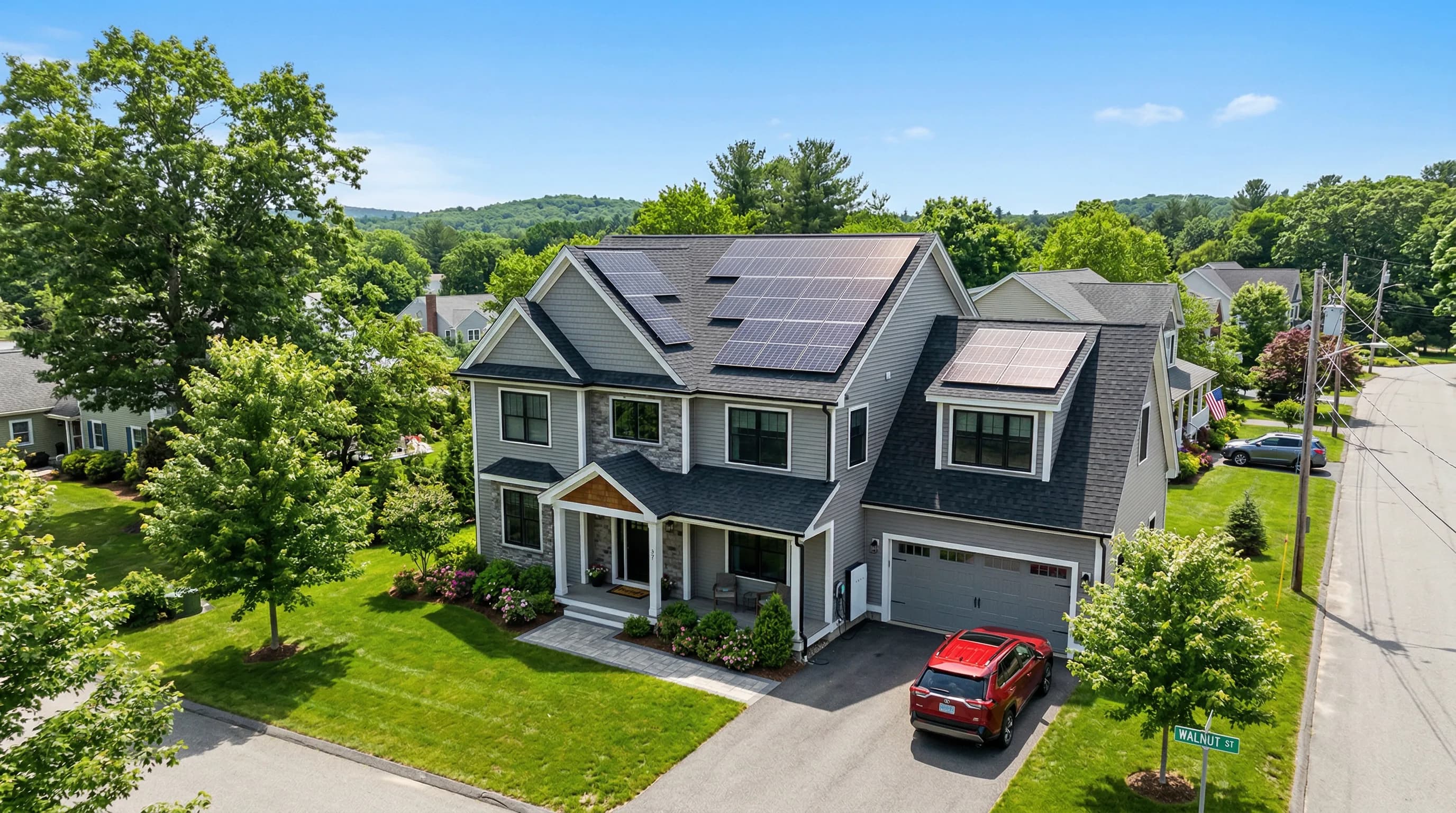 Solar panels in Shrewsbury, Massachusetts — Shrewsbury Electric and Cable Operations service area