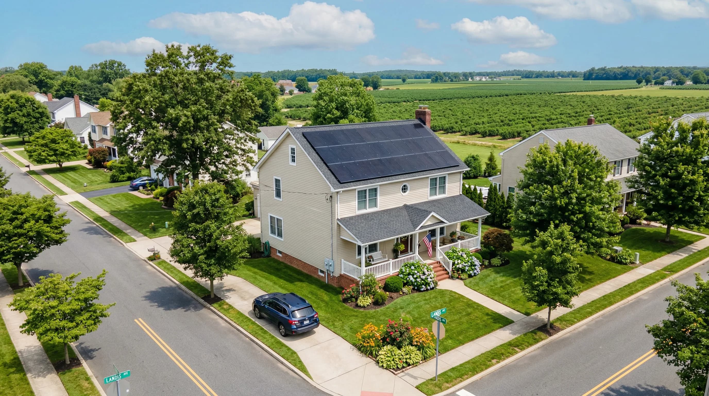 Solar panels in Vineland, New Jersey — Vineland Municipal Electric Utility service area