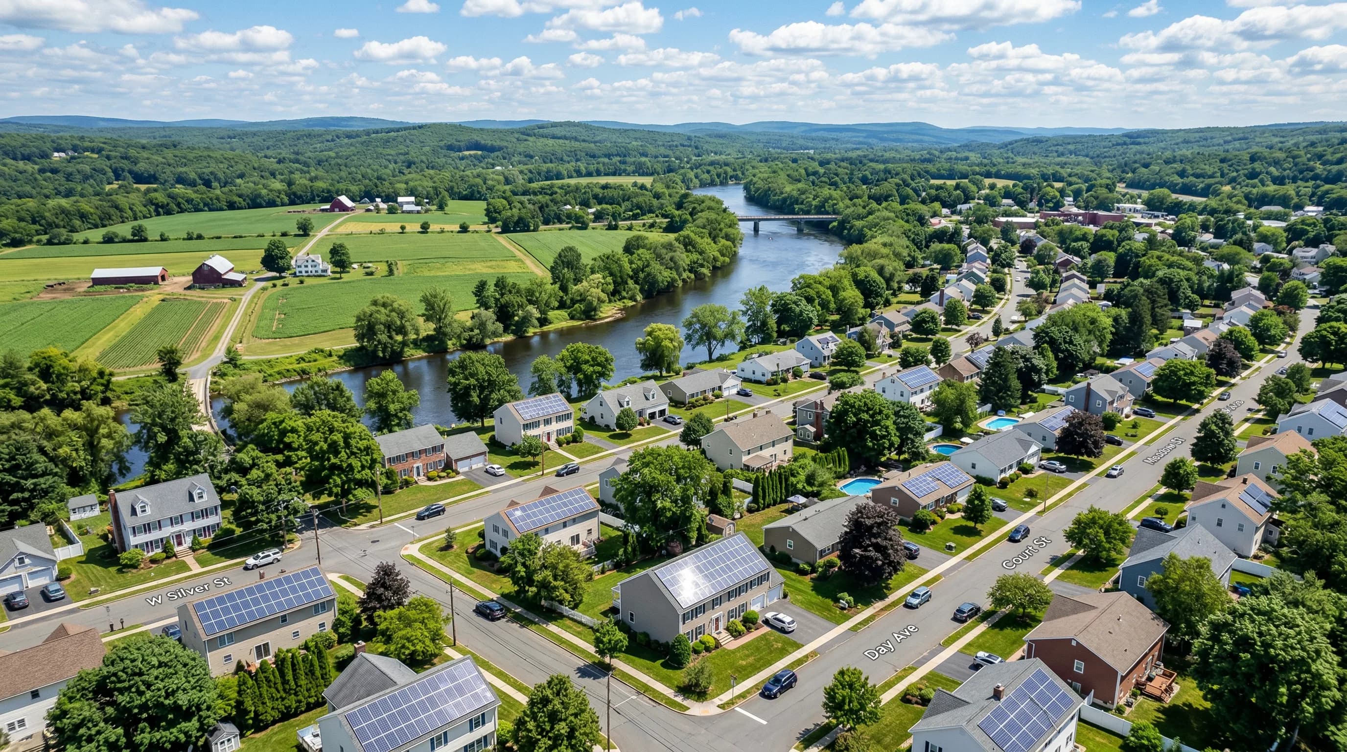 Solar panels in Westfield, Massachusetts — Westfield Gas & Electric Light Department service area