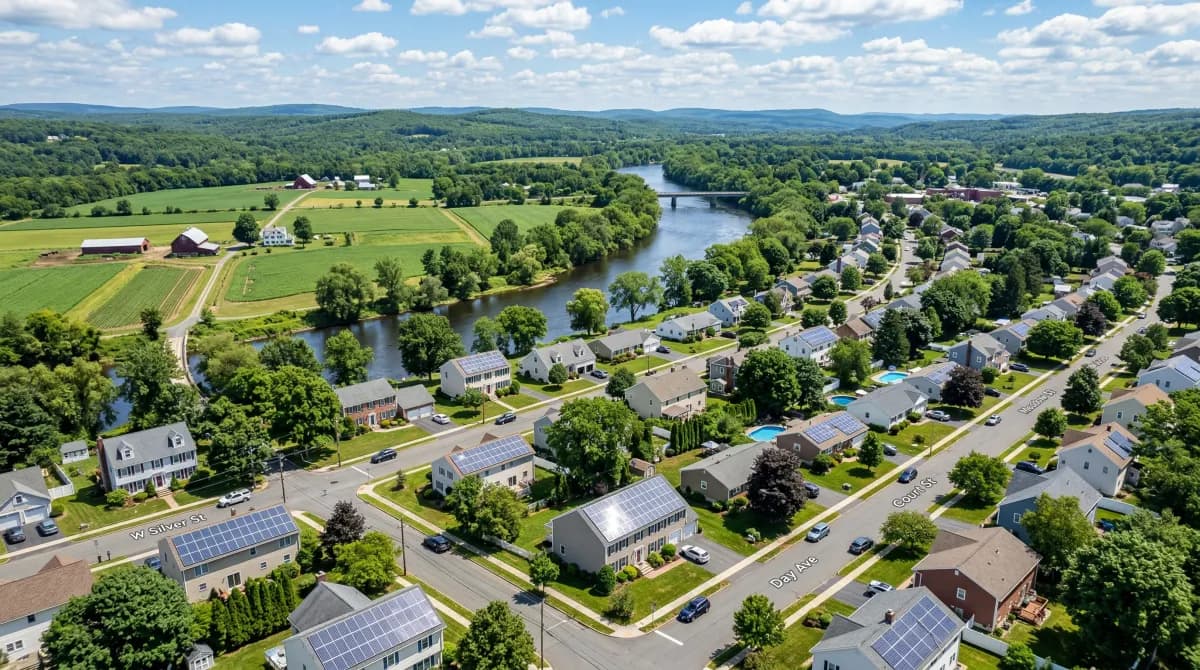 Solar panels in Westfield, Massachusetts — Westfield Gas & Electric Light Department service area