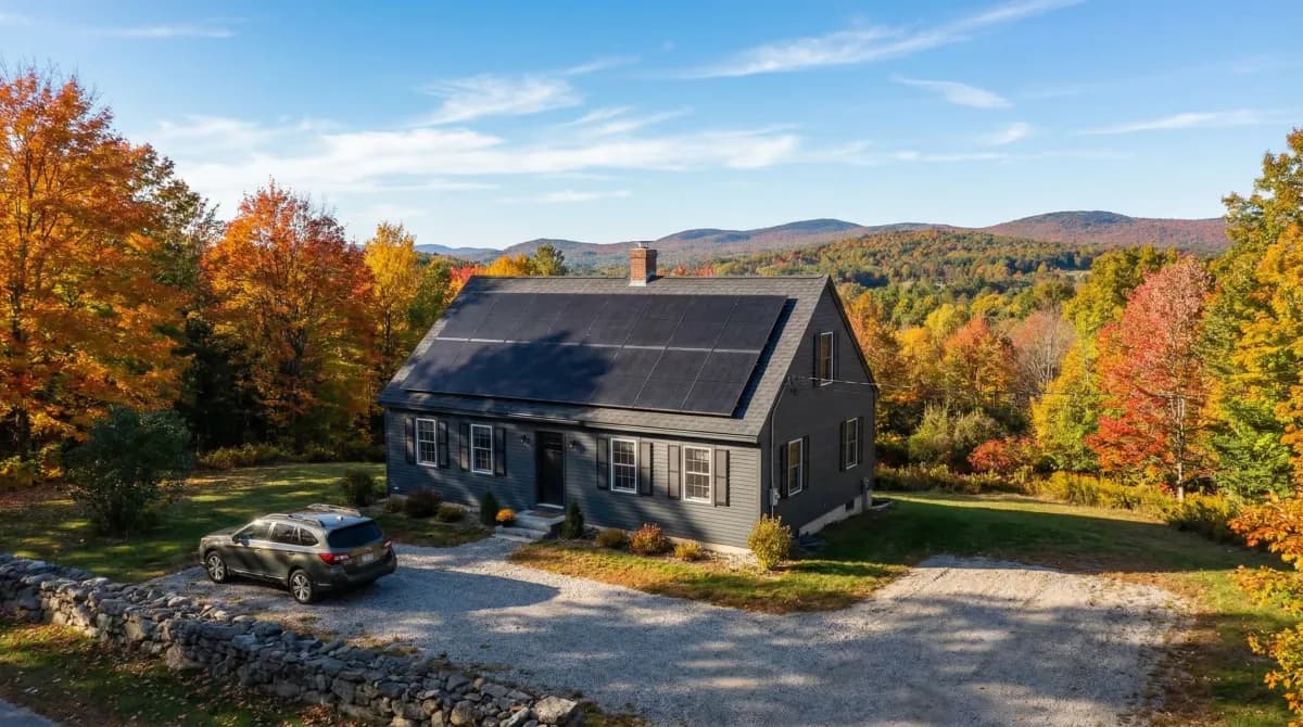NuWatt SolarUp solar panel installation on a residential home in Goffstown, NH