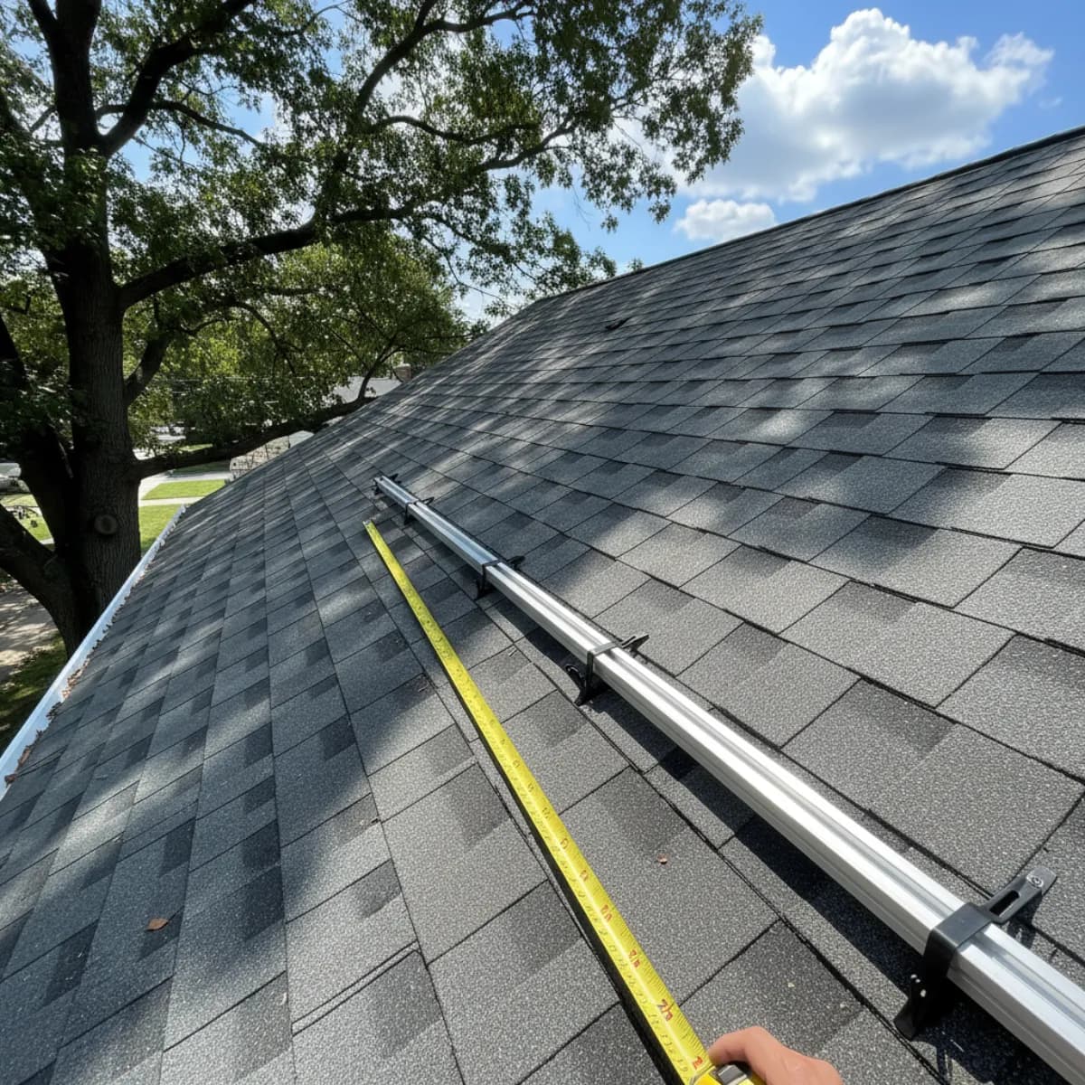 New Jersey colonial home roof being inspected for solar panel installation readiness