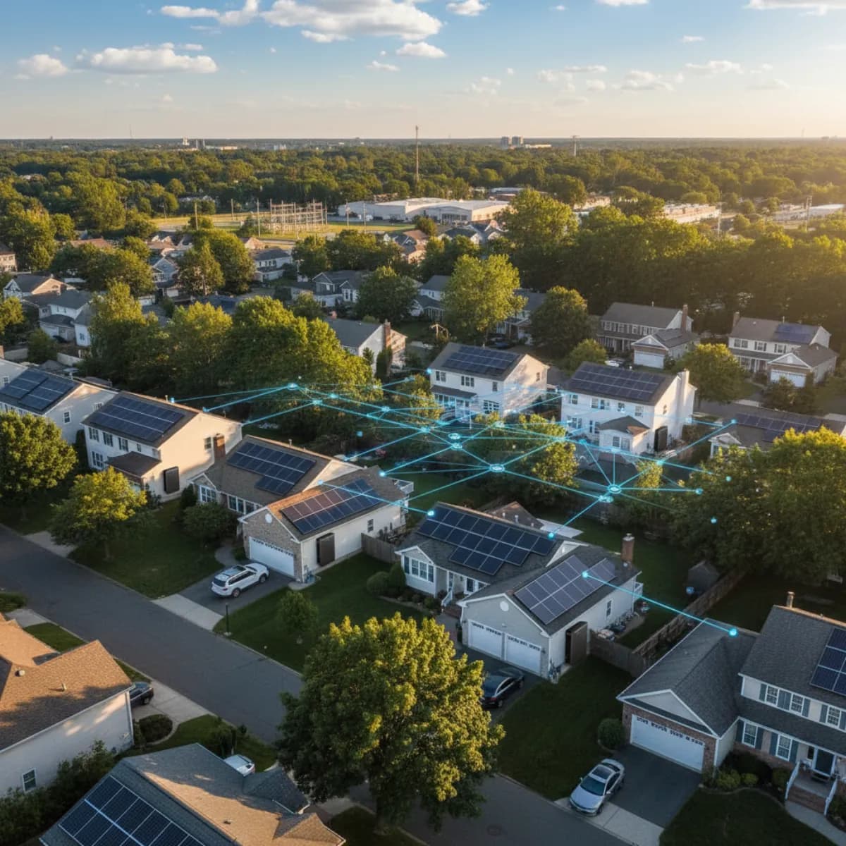 NJ homes with solar batteries connected in a virtual power plant network