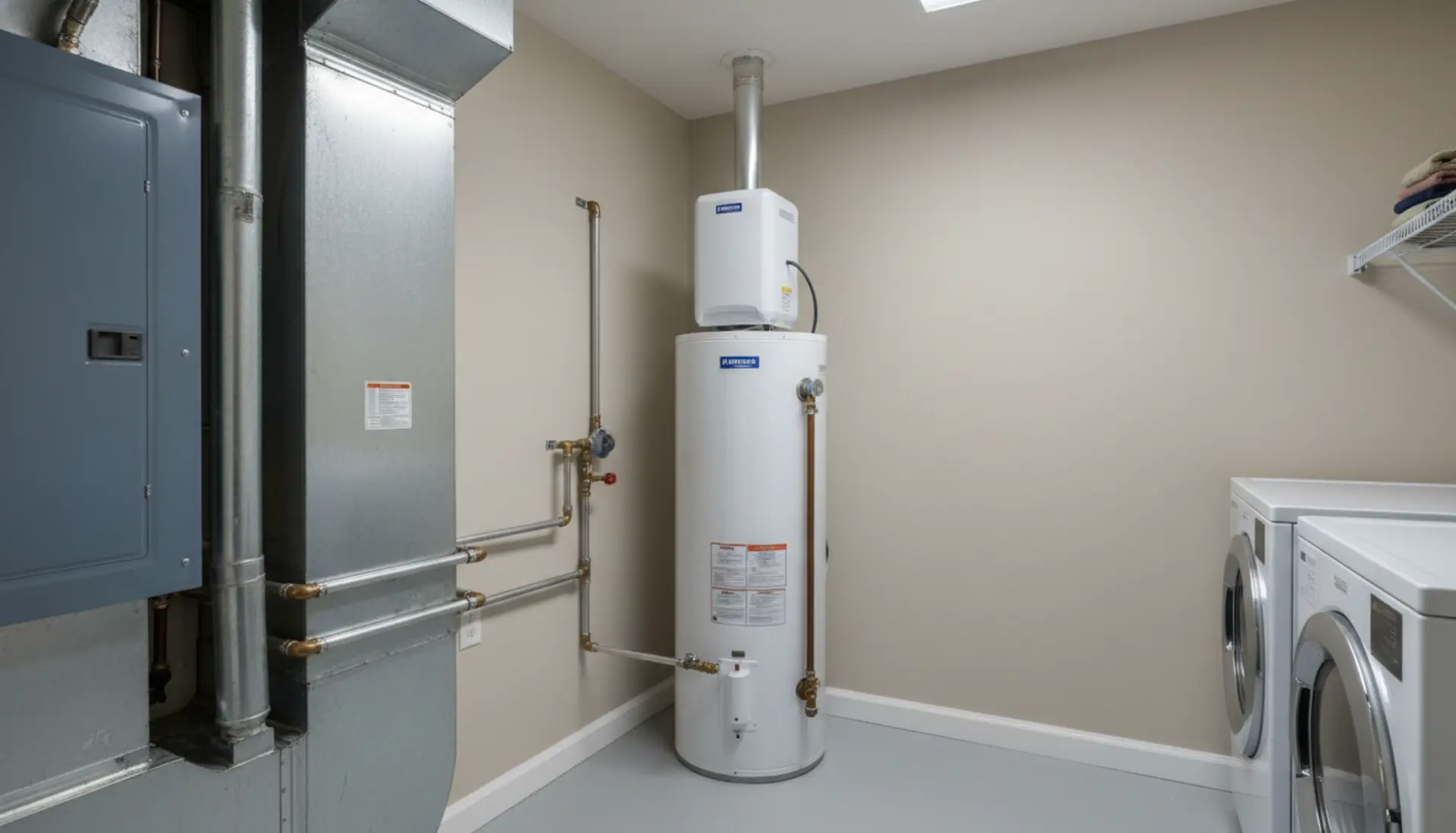 NJ Clean Energy HPWH rebate -- heat pump water heater installation in a New Jersey home