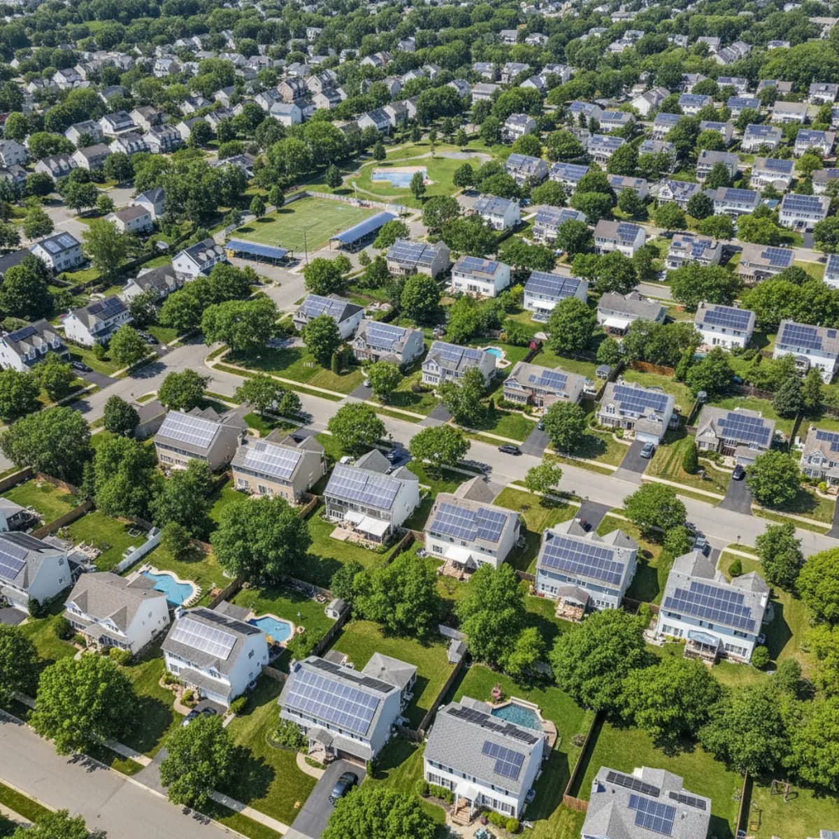 Digital interface showing automated solar permit approval process for New Jersey