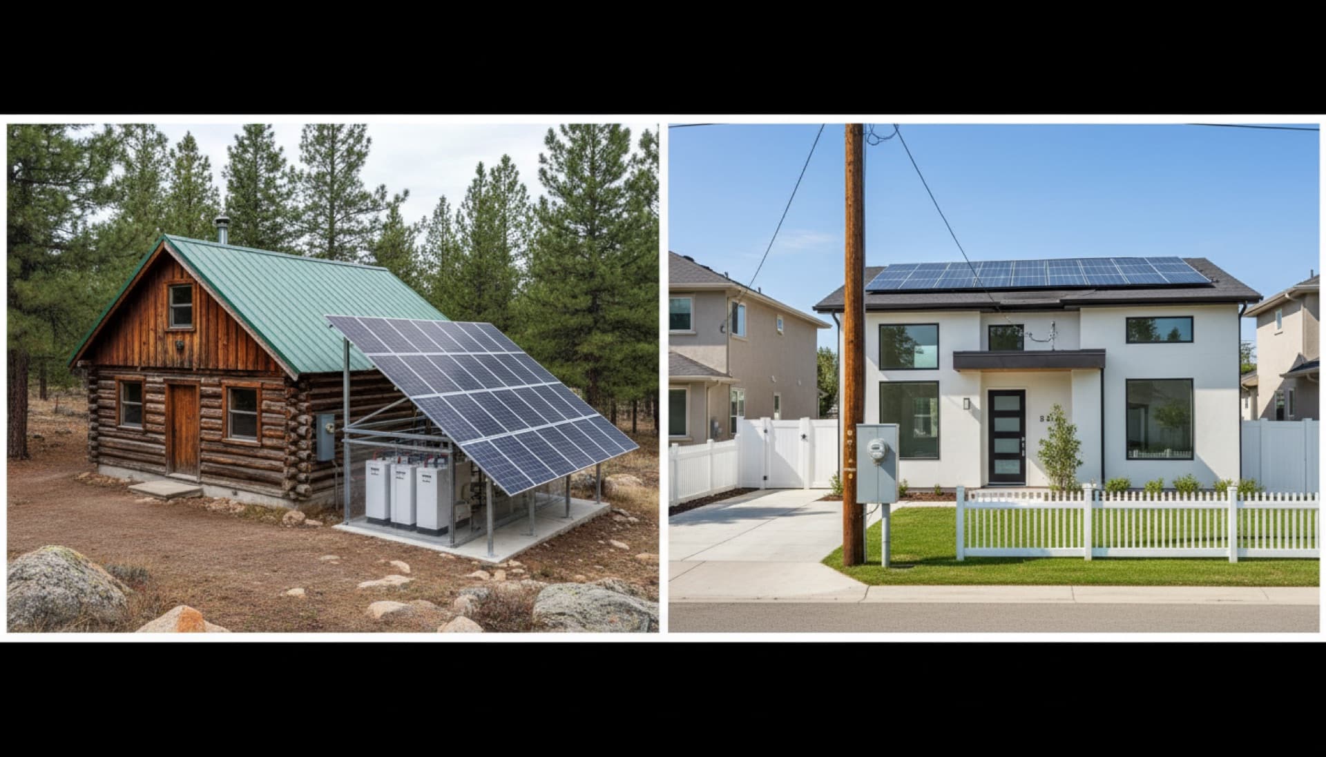 Off-grid vs grid-connected solar battery systems comparison