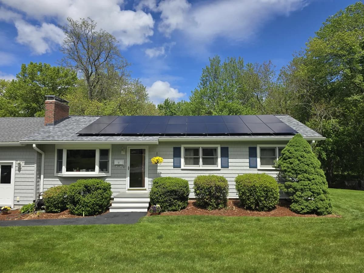 NuWatt solar installation in Chelmsford, Massachusetts
