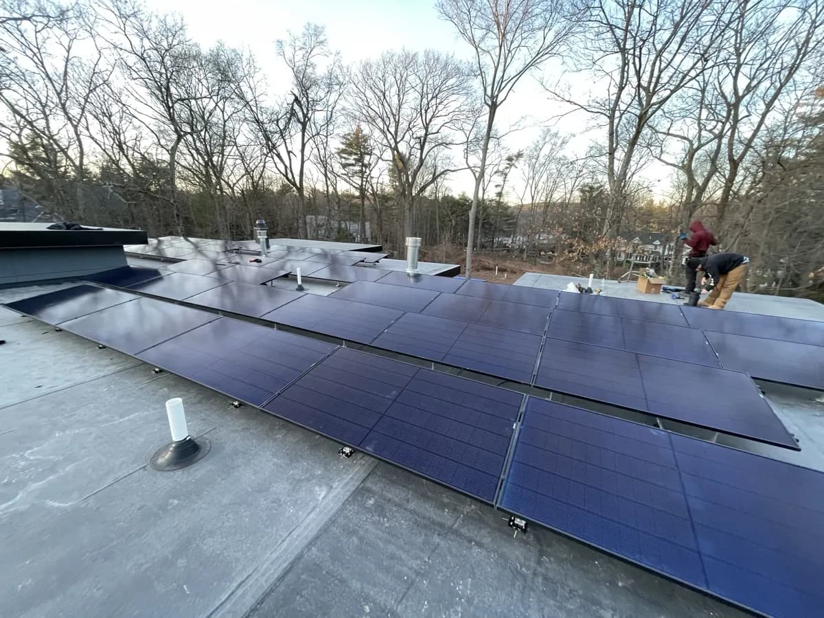 Solar installation in Weston, MA