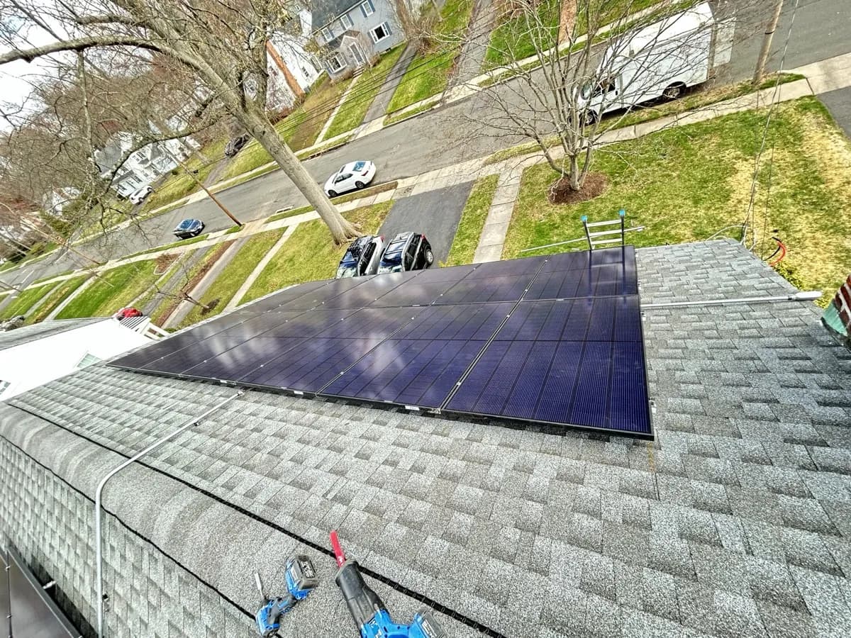 Solar installation in West Hartford, CT