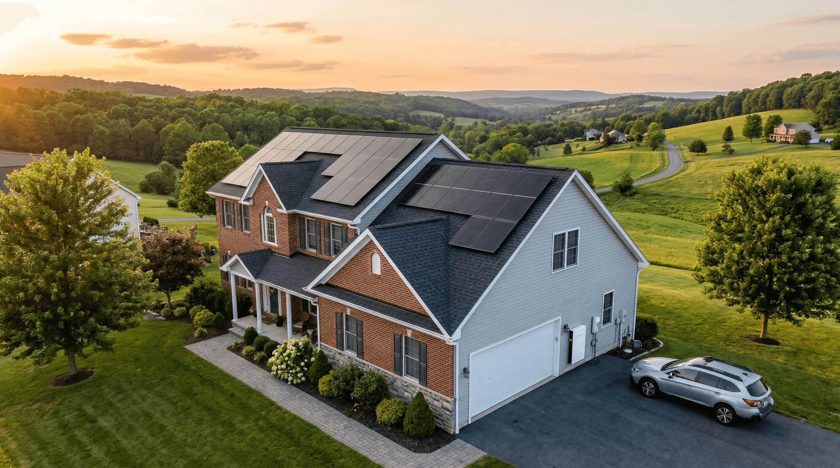 Solar installation with battery storage on a home in Met-Ed territory, Eastern Pennsylvania