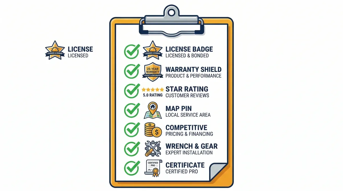 Solar installer evaluation checklist for New Hampshire