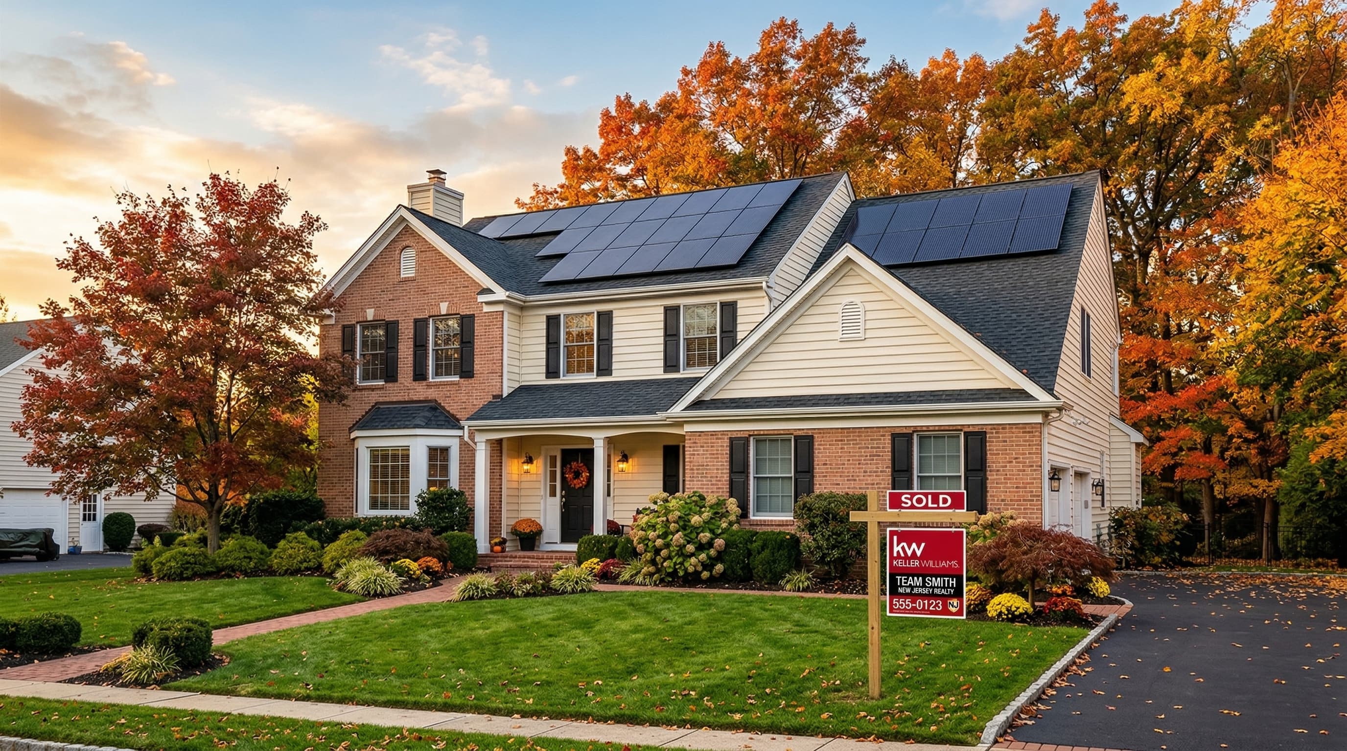 New Jersey home with solar panels and rising home value
